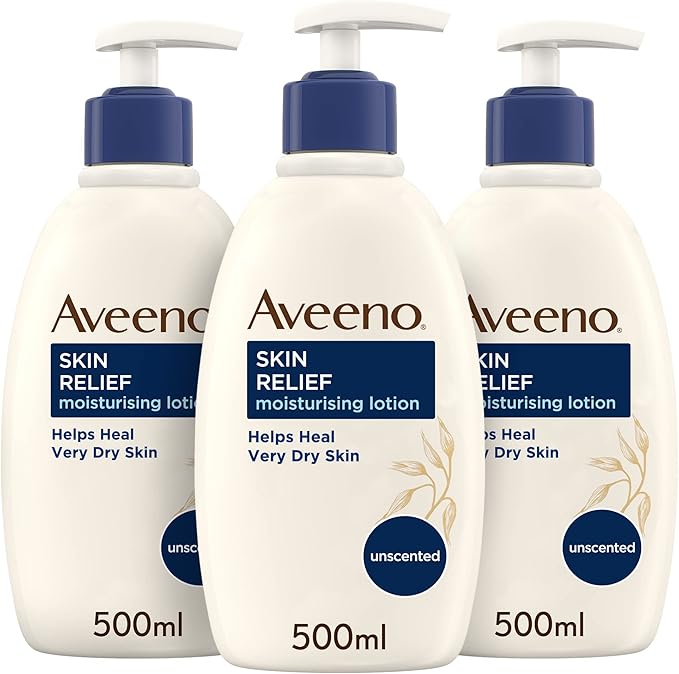 Aveeno Skin Relief Moisturising Body Lotion Bundle, 3 x 500ml, Brown, 3 x 500 ml - Image 2